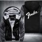 Winter Guitar brand Fender printing logo Jacket Thicken Fleece Hoody Swearshirt Style 1