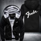 Winter Guitar brand Fender printing logo Jacket Thicken Fleece Hoody Swearshirt Style 2