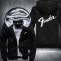 Winter Guitar brand Fender printing logo Jacket Thicken Fleece Hoody Swearshirt Style 2