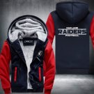 Oakland Raiders Hoodies Zip Up Printing Pattern Coats Super Warm Thicken Fleece Men's Coat  Style 2