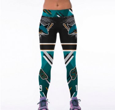 San Jose Sharks Sporting Legging American Footballs Team 3D Printed Skinny