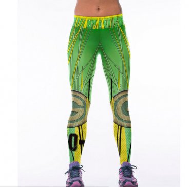 Green Bay Packers Women Legging Honeycomb Pencil Pants American Playball s Team 3D Printed