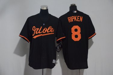 8 Cal Ripken Men Stitched Jersey Size S to 3 XL black