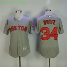 34 David Ortiz Men Stitched Jersey Size S to 3 XL grey