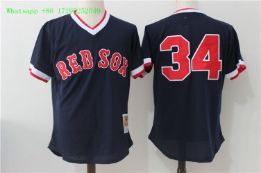 34 David Ortiz Men Stitched Jersey Size S to 3 XL blue