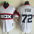 72 Carlton Fisk Men Stitched Jersey Size S to 3 XL white 1