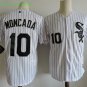 10 Yoan Moncada Men Stitched Jersey Size S to 3 XL white