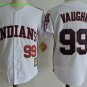 99 Rick Vaughn Men Stitched Jersey Size S to 3 XL white