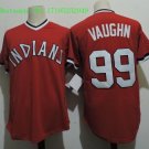 99 Rick Vaughn Men Stitched Jersey Size S to 3 XL red
