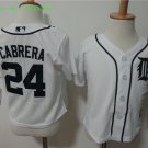 24 Miguel Cabrera Men Stitched Jersey Size S to 3 XL white