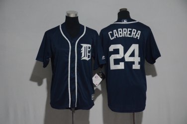 24 Miguel Cabrera Men Stitched Jersey Size S to 3 XL blue