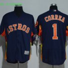 1 Carlos Correa Men Stitched Jersey Size S to 3 XL blue