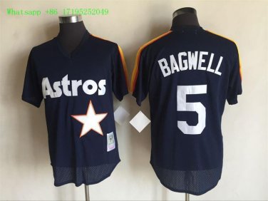 5 Jeff Bagwell Men Stitched Jersey Size S to 3 XL xanh