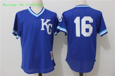 16 Bo Jackson Men Stitched Jersey Size S to 3 XL blue 1
