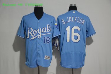 16 Bo Jackson Men Stitched Jersey Size S to 3 XL blue 4