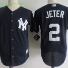 2 Derek Jeter Men Stitched Jersey Size S to 3 XL black
