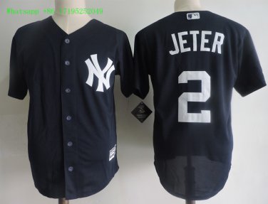 2 Derek Jeter Men Stitched Jersey Size S to 3 XL black