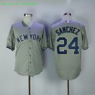 24 Gary Sanchez Men Stitched Jersey Size S to 3 XL grey 2