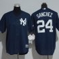 24 Gary Sanchez Men Stitched Jersey Size S to 3 XL blue
