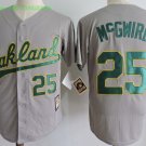 25 Mark Mcgwire Men Stitched Jersey Size S to 3 XL grey