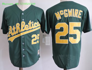 25 Mark Mcgwire Men Stitched Jersey Size S to 3 XL green