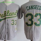 33 Jose Canseco Men Stitched Jersey Size S to 3 XL grey