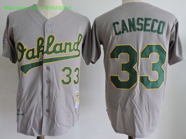 33 Jose Canseco Men Stitched Jersey Size S to 3 XL grey