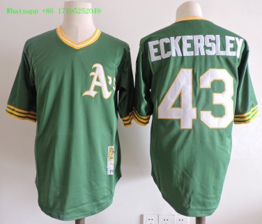 43 DENNIS ECKERSLEY Men Stitched Jersey Size S to 3 XL green