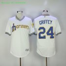24 Ken Griffey Men Stitched Jersey Size S to 3 XL white 1