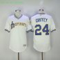 24 Ken Griffey Men Stitched Jersey Size S to 3 XL white 1