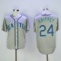 24 Ken Griffey Men Stitched Jersey Size S to 3 XL grey