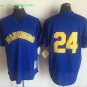 24 Ken Griffey Men Stitched Jersey Size S to 3 XL blue