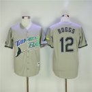 2 Wade Boggs Men Stitched Jersey Size S to 3 XL grey
