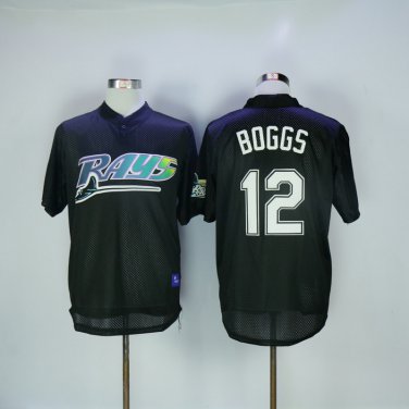 2 Wade Boggs Men Stitched Jersey Size S to 3 XL black