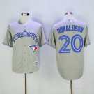 20 Josh Donaldson Men Stitched Jersey Size S to 3 XL grey