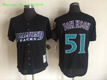 51 Randy Johnson Men Stitched Jersey Size S to 3 XL black