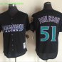 51 Randy Johnson Men Stitched Jersey Size S to 3 XL black