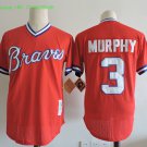 3 Dale Murphy Men Stitched Jersey Size S to 3 XL red