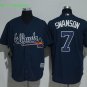 7 Dansby Swanson Men Stitched Jersey Size S to 3 XL blue