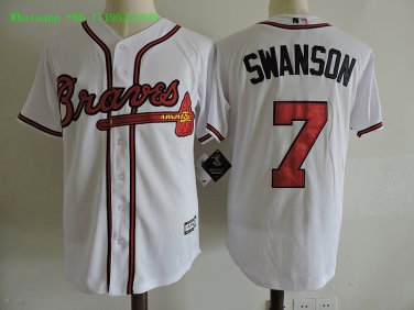 7 Dansby Swanson Men Stitched Jersey Size S to 3 XL white