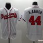 44 Hank Aaron Men Stitched Jersey Size S to 3 XL white