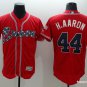 44 Hank Aaron Men Stitched Jersey Size S to 3 XL red