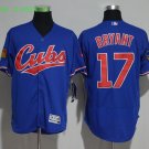 17 Kris Bryan Men Stitched Jersey Size S to 3 XL blue