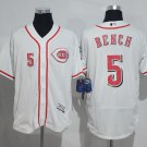 5 Johnny Bench Men Stitched Jersey Size S to 3 XL white