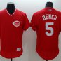 5 Johnny Bench Men Stitched Jersey Size S to 3 XL red