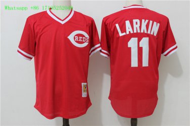 11 Barry Larkin&Acirc;&nbsp;Men Stitched Jersey Size S to 3 XL red