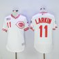 11 Barry Larkin Men Stitched Jersey Size S to 3 XL white