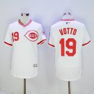 19 Joey Votto Men Stitched Jersey Size S to 3 XL white