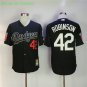  42 Jackie Robinson Stitched Jersey Size S to 3 XL black
