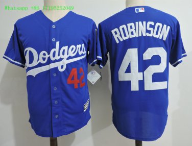 &Acirc;&nbsp;42 Jackie Robinson Stitched Jersey Size S to 3 XL blue